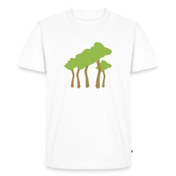 Symbole de la forêt Cartoon Trees Tree - T-shirt Premium bio Homme - blanc - Devant - Nico (187cm)