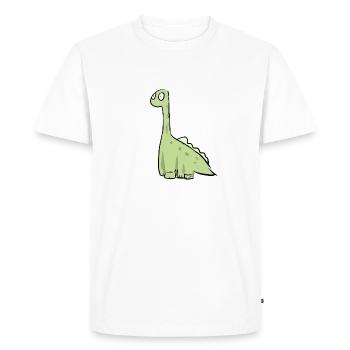dinosaur green animal - Men's Premium Organic T-Shirt - white - Front - Nico (187cm)