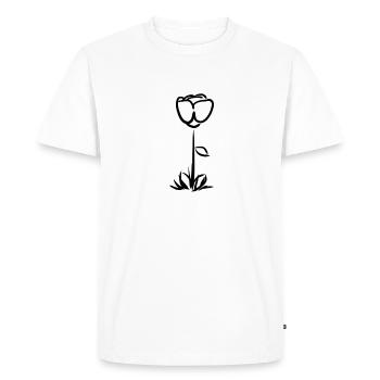 Symbole de la plante à fleurs - T-shirt Premium bio Homme - blanc - Devant - Nico (187cm)