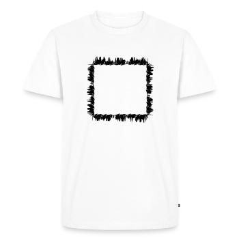 herbe carrée à cadre carré - T-shirt Premium bio Homme - blanc - Devant - Nico (187cm)