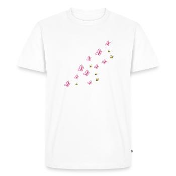 symbols butterflies bees nature flying - Men's Premium Organic T-Shirt - white - Front - Nico (187cm)