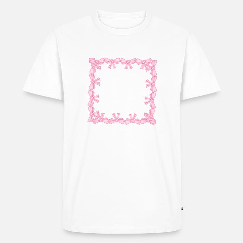 frame square square loop pink - Men's Premium Organic T-Shirt - white