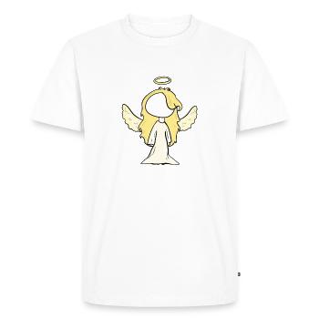 Ailes de fille d’or Angel - T-shirt Premium bio Homme - blanc - Devant - Nico (187cm)