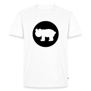 Symbole animal de l’ours circulaire - T-shirt Premium bio Homme - blanc - Devant - Nico (187cm)