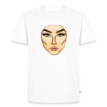 Face Symbol Human - Men's Premium Organic T-Shirt - white - Front - Nico (187cm)