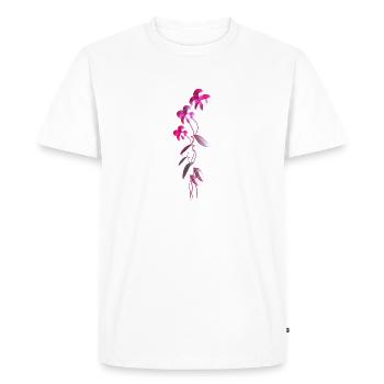 pink flowers symbol glitter plant - Men's Premium Organic T-Shirt - white - Front - Nico (187cm)