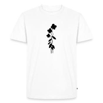 plante à fleurs symbole plante - T-shirt Premium bio Homme - blanc - Devant - Nico (187cm)
