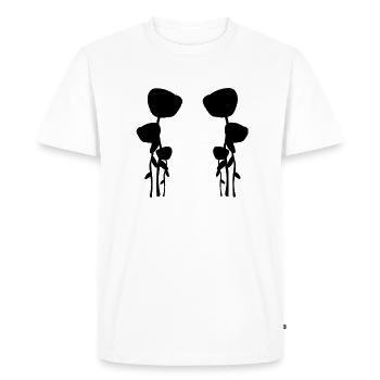 rose rose flower plant - Men's Premium Organic T-Shirt - white - Front - Nico (187cm)