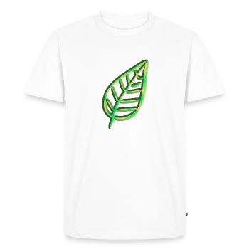Leaf Green Symbol Nature - Men's Premium Organic T-Shirt - white - Front - Nico (187cm)