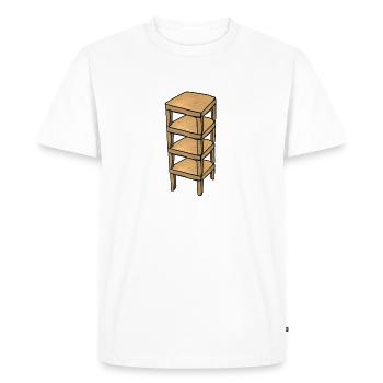 Wooden shelf furniture cartoon symbol - Men's Premium Organic T-Shirt - white - Front - Nico (187cm)