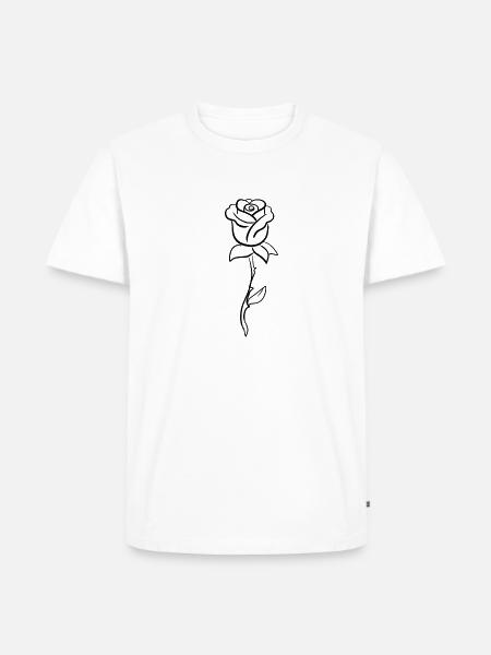 Flower shape symbol plant - Men's Premium Organic T-Shirt - white