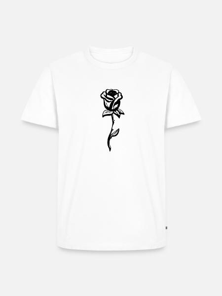 Rose Symbol Flower Shape - Men's Premium Organic T-Shirt - white