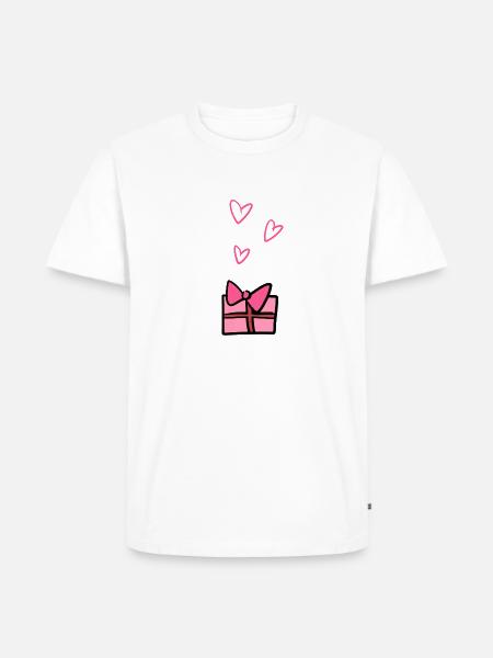 Gift Symbol Give Hearts Christmas - Men's Premium Organic T-Shirt - white