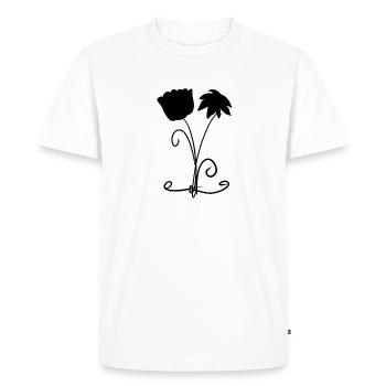 fleurs symbole plantes plantes - T-shirt Premium bio Homme - blanc - Devant - Nico (187cm)