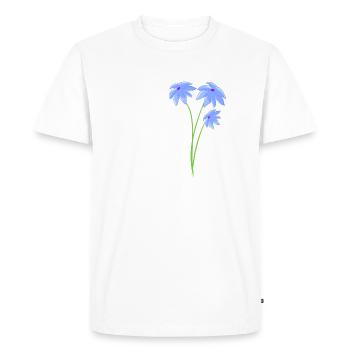 Planter des plantes à fleurs violettes - T-shirt Premium bio Homme - blanc - Devant - Nico (187cm)