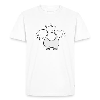 Licorne Animal symbole Dessin animé - T-shirt Premium bio Homme - blanc - Devant - Nico (187cm)