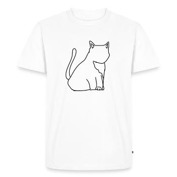 Symbole de chat Animal Animal Pet Cartoon - T-shirt Premium bio Homme - blanc - Devant - Nico (187cm)