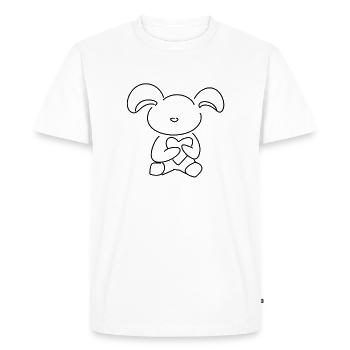 Symbole animal en peluche du lapin - T-shirt Premium bio Homme - blanc - Devant - Nico (187cm)