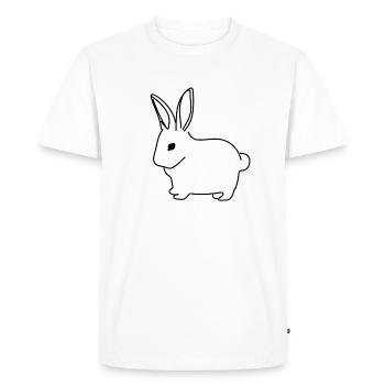 Lapin animal symbole mammifère - T-shirt Premium bio Homme - blanc - Devant - Nico (187cm)