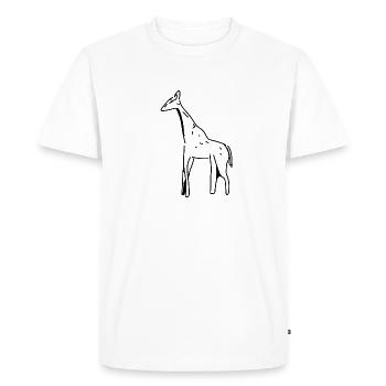 girafe symbole mammifère animal - T-shirt Premium bio Homme - blanc - Devant - Nico (187cm)