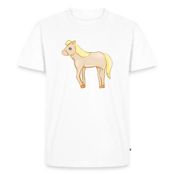 Cheval Cartoon Symbole Animal - T-shirt Premium bio Homme - blanc - Devant - Nico (187cm)