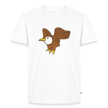 Eagle Bird Animal Cartoon Symbol Fly - T-shirt Premium bio Homme - blanc - Devant - Nico (187cm)