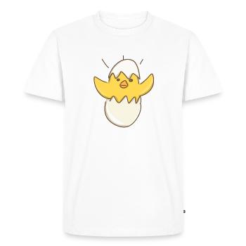 oeuf oiseau poussin animal mignon - T-shirt Premium bio Homme - blanc - Devant - Nico (187cm)