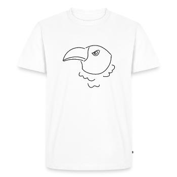 Eagle Bird Animal Head Symbol Cartoon - T-shirt Premium bio Homme - blanc - Devant - Nico (187cm)