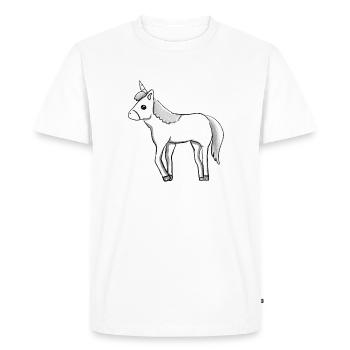 Licorne animal symbole fantastique dessin animé - T-shirt Premium bio Homme - blanc - Devant - Nico (187cm)