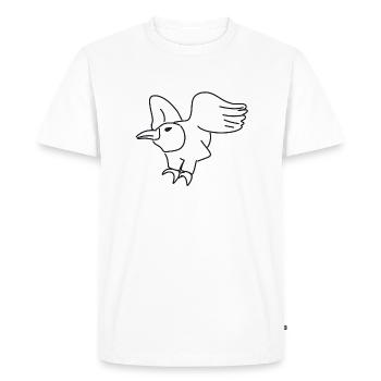 Eagle Bird Animal Fly Symbol - Men's Premium Organic T-Shirt - white - Front - Nico (187cm)