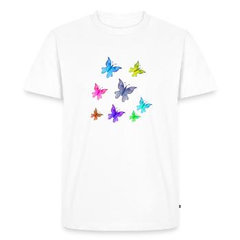 papillon papillons modèle insectes animaux b - T-shirt Premium bio Homme - blanc - Devant - Nico (187cm)