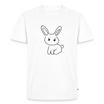 Lapin Animal Symbol Cartoon - T-shirt Premium bio Homme - blanc - Devant - Nico (187cm)
