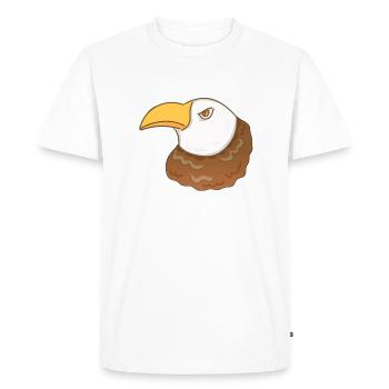 Eagle Bird Animal Head Symbol - Men's Premium Organic T-Shirt - white - Front - Nico (187cm)