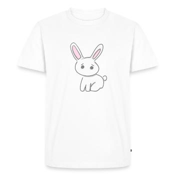 Lapin Animal Symbole Mignon Dessin Animé - T-shirt Premium bio Homme - blanc - Devant - Nico (187cm)