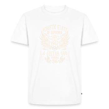 Anniversaire des guitaristes 1967 millésime 56 ans - T-shirt Premium bio Homme - blanc - Devant - Nico (187cm)