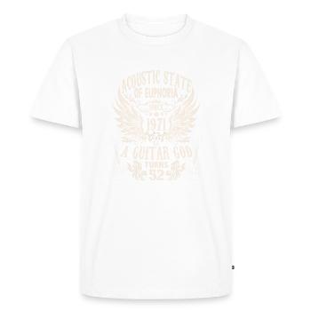 Fan de guitare Musicien Guitaristes Anniversaire 1971 - T-shirt Premium bio Homme - blanc - Devant - Nico (187cm)