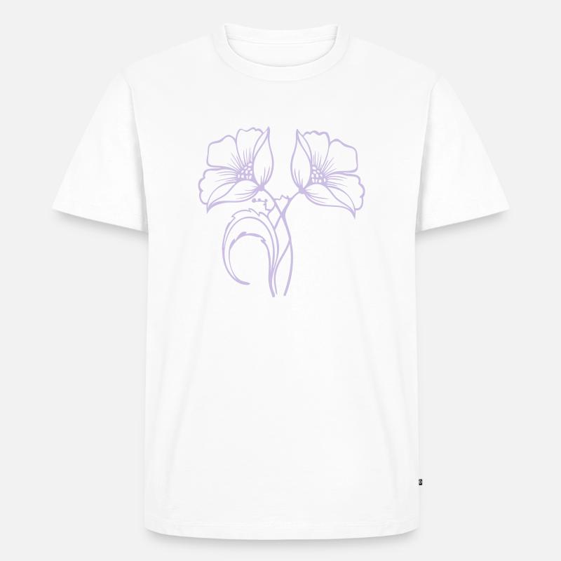 Maïs papaver - Mannen Premium Bio T-shirt - wit