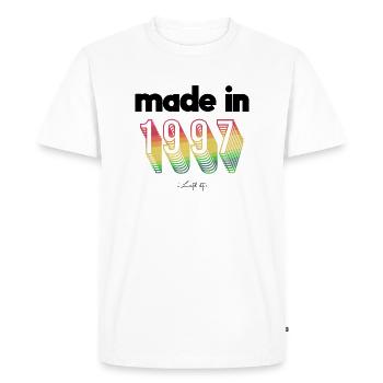 made in 1997 limited edition - Men's Premium Organic T-Shirt - white - Front - Nico (187cm)