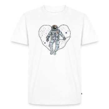 Outer space heart - Men's Premium Organic T-Shirt - white - Front - Nico (187cm)