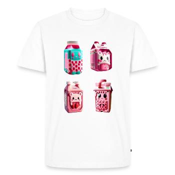 kawaii strawberry milk carton - Men's Premium Organic T-Shirt - white - Front - Nico (187cm)