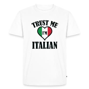 Croyez-moi, je suis italien - T-shirt Premium bio Homme - blanc - Devant - Nico (187cm)