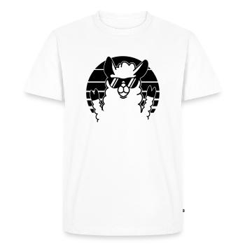 Lama cool lunettes de soleil - Alpaca – Lama drôle - T-shirt Premium bio Homme - blanc - Devant - Nico (187cm)