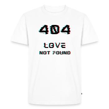 Love Not found - T-shirt Premium bio Homme - blanc - Devant - Nico (187cm)