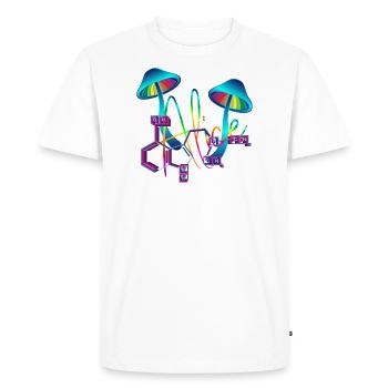 Trash Asset - Alice [rainbow] - Men's Premium Organic T-Shirt - white - Front - Nico (187cm)