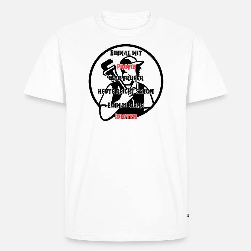 Klempner Handwerker Geschenkidee - Männer Premium Bio T-Shirt - Weiß