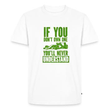 Car Vintage Racing Car Lovers Car Veterans - Men's Premium Organic T-Shirt - white - Front - Nico (187cm)