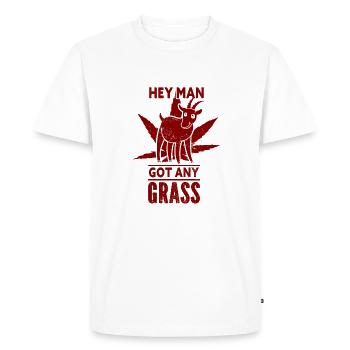 Chèvre - Mâle - Chèvre - Ferme - Zoo - Vacances - T-shirt Premium bio Homme - blanc - Devant - Nico (187cm)