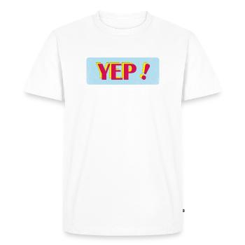 Yep - T-shirt Premium bio Homme - blanc - Devant - Nico (187cm)