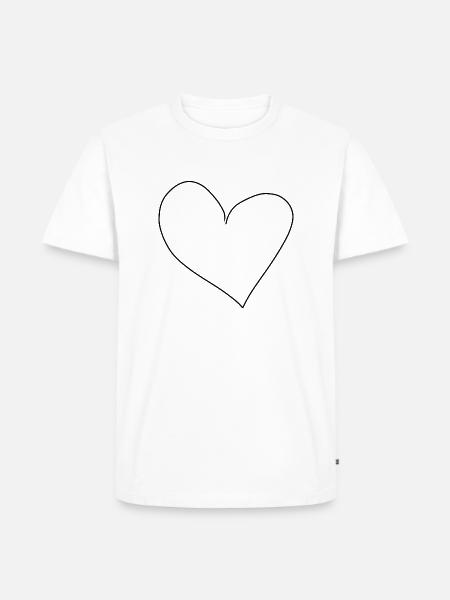 herz symbol liebe - Männer Premium Bio T-Shirt - Weiß