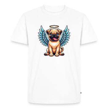 Ange carlin mignon avec des ailes dessin animé Chibi - T-shirt Premium bio Homme - blanc - Devant - Nico (187cm)